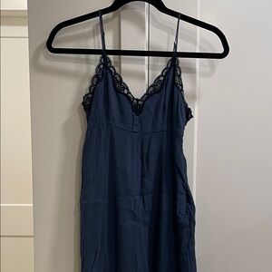 Wilfred Navy Lace Trim Chemise